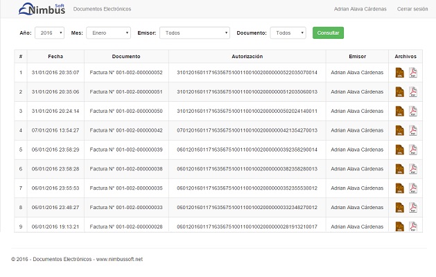 Documentos electronicos SRI